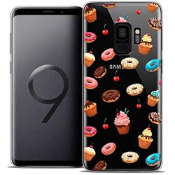 Caseink Beschermhoes voor Samsung Galaxy S9 (5,8 inch), Crystal Gel HD Collection Foodie Design Donuts - zacht, ultradun, bedrukt in Frankrijk