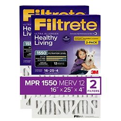 Filtrete Healthy Living ultra Allergen Deep Pleat Filter, MPR 1550, 50,8 cm x 50,8 cm x 10,2 cm (4 – 3/20,3 cm profondità), 4-pack, NDP01-4IN-2P-2