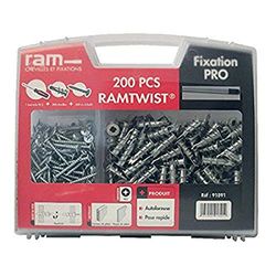 Ram – pluggen Ramtwist AV met schroevendraaier, 4,5 mm, grijs, 200 stuks