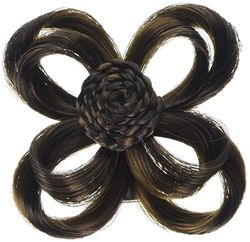 Love Hair Extensions - LHE/X/FLOWER/F/AC/2/4 - Fleur Clip sur Alligator - Couleur 2/4 - Brun Foncé / Brun Châtain
