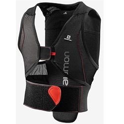 Salomon Flexcell, Protezione Posteriore da Sci con Interno Rimovibile Unisex Bambini, Nero/Rosso, JXL