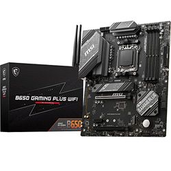 Msi B650 Gaming Plus Wi-Fi - Placa Base Compatible con Ryzen Serie 7000, AM5, DDR5 6400+MHz/OC, 2 x PCIe 4.0 x16, 2 x M.2 Gen4, Wi-Fi 6E, ATX