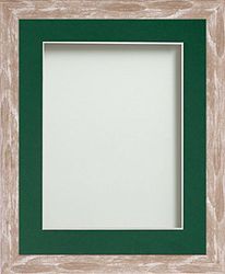 Frame Company Camber Range Brown Picture Photo Frame with Bottle Green Size, 8x8-inch Mounted for 5x5-inch Image