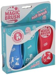 Kerbl Originele Magic Brush borstelsets paardenborstel paardenverzorging massageborstel Jellyfish, 3-delige set