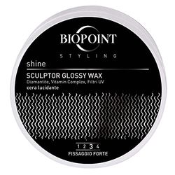 Biopoint Styling Sculptor Glossy Wax, Strong Fixing Wax with No Residue, Moisturising and Brightening, Defines and Shapes Hair, 100 ml