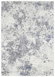 Elle Decor laagpolig tapijt Fontaine crème grijs blauw, 120x170 cm