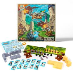 Vesuvius Media | Catapult Feud | Board Game for 2 Players with English Game Rules Game for Kids Ages 7 and Up