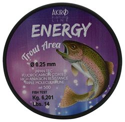 Akiro Energy öring fisksnöre unisex vuxna, unisex – vuxna, AMENETROVI500.016, Viola Chiaro Fluo, 0,16 mm