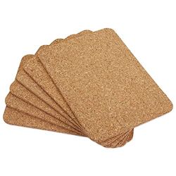 Apollo Tools Conjunto de 6 toalhas de mesa individuais de cortiça de 28 x 20 cm, multicoloridas, 28 x 0,6 x 20,5, 6