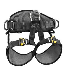 Petzl C79AFA 2 AVAO SIT FAST Zetel Harnas voor werk Positie en Suspensie, Maat 2, Zwart/Geel