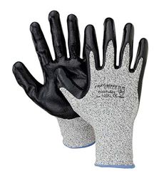 Galaxy Safety 204 11 guantes de trabajo (nitrilo negro y gris 11/XXL