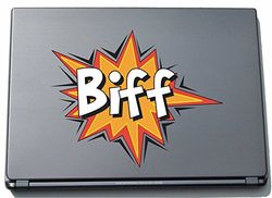 Laptopsticker Laptopskin Comic 011 - Grappig motief Biff - 210 x 264 mm sticker