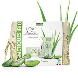 Lov'Aloe Kit - Organic Care Trio med Aloe Vera - ansiktskräm, aloe vera gel och serum - tillverkad i Frankrike - Propos'Nature