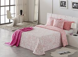 VIALMAN Colcha Bouti Leve Sofia, 18 para cama de solteiro, de 105 cm, tamanho colcha 200 x 270 cm, cor rosa