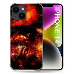 Cover per Iphone 14 (6.1) Animale Lupo Spazio