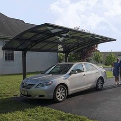 Canopia by Palram Carport Arizona 14.3 m² en Polycarbonate, Aluminium Robuste et antirouille Protection de la Voiture Contre la lumière du Soleil