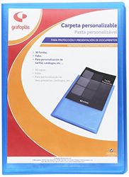 Grafoplas – Folder with 30 Sleeves, Foolscap Size, PP Covers Folio Blue