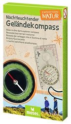 moses. Expeditie Natuur nachtlichtend terreinkompas, outdoor-kinderkompas voor kleine padvinders, ideaal voor wandelen, kamperen, kamperen, klimmen en avonturen in de natuur, handig