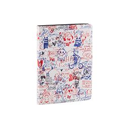 WONDEE - Den flyktiga Universal Tablet Case från 10,2" till 10,4" Inches - Boka typ med Scribble Design på vit bakgrund