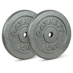 Athlyt 2,5 cm gietijzeren halterschijven, 2 x 10 kg, zwart