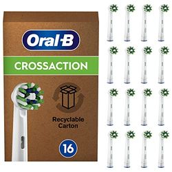 Oral-B Cross Action Brossette Pour Brosse À Dents Électrique, Lot De 16, Convient À Une Boîte Aux Lettres