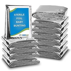 Primacare CSCB-6835-CS Sterile Mylar Foil Baby Bunting, Pack of 120
