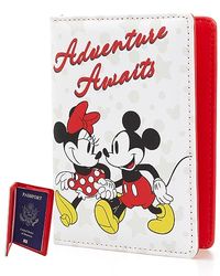 Disney Mickey & Minnie Mouse Porte-Passeport Accessoires de Voyage – sous Licence Officielle, Multicolore, Classique, Multicolore, Taille Unique, Classique