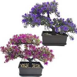 Fycooler Artificial Bonsai Tree-Fake Plant in Pot Artificial Plants,Faux Bonsai Japanese Pine Bonsai Artificial Plants for Home Decor Indoor,Office/Windowsill/Yard,Desktop Display, Zen Garden Décor
