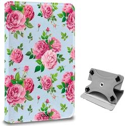 Funda Cool Ebook/Tablet Universal 9.7-11 pulg Polipiel Rosas (Panorámica)
