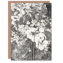 Artery8 Theo van Hoytema Art Card Spring Flowers Black and White