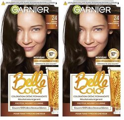 Garnier - Belle Color - Coloration permanente Châtain - 24 Châtain foncé naturel (Lot de 2)