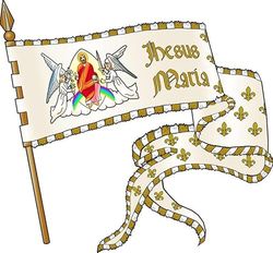 Autocollant la bannière de Jeanne d'arc