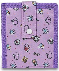 Elite Bags, Pochette d'infirmier, KEEN, Kit organiseur infirmière, Accessoires médicaux, Support pour ciseaux à pansements, Fixation magnétique, Léger, Compact, 15x12 cm, Violet à motifs