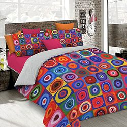 Italian Bed Linen Sueños del autor Cubierta de edredón con impresión digital de cobertura completa,250x200cm, SD64, Algodón, DOBLE