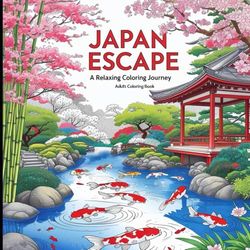 Japan Escape A Relaxing Coloring Journey: A relaxing Coloring Journey Through Japan Gardens, Koi Ponds and Landscapes.