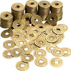 BOAO - 200 Monedas de la Suerte Chinas Feng Shui I-Ching, del Año Nuevo Chino, para atraer Riqueza y Buena Suerte (2 cm)