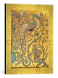 Kunst für Alle ' – Fotografía enmarcada de Walter Crane Detail of The Gold Mosaic Frieze, c.1881, de impresión handgefertigten imágenes de Marco, 30 x 40 cm, Oro Raya