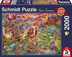 Schmidt Spiele- Drago 58971 Il Tesoro dei Draghi, Puzzle da 2000 Pezzi, Multicolore