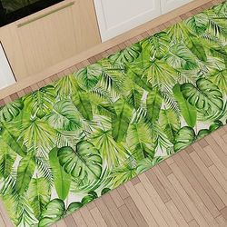 PETTI Artigiani Italiani - Dywan kuchenny, antypoślizgowy zmywalny dywanik kuchenny, chodnik kuchenny, bieżnik kuchenny, 52 x 100 cm, wzór tropikalny 05, 100% wyprodukowano we Włoszech