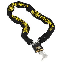 Burg-Wächter SKM 6/90 Vierkante ketting, set met slot, ketting voor fiets, motorfiets, e-scooter, tuinmeubelen, zwart, 90 cm