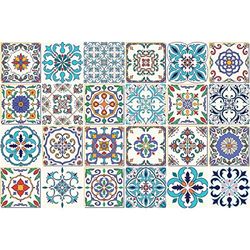 Förpackning med 24 självhäftande plattor - Azulejos (15 x 15 cm)