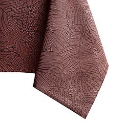 AmeliaHome Oval Tablecloth, 140 x 180 cm, Stain Protection, Lotus Effect, Washable, Water Repellent, Gaia Ornament, Old Pink