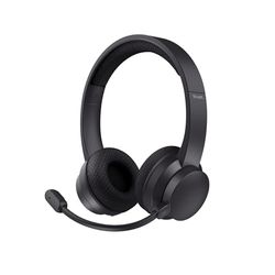 Trust Roha II Cuffie Wireless Bluetooth con Microfono ENC Antirumore, 85% di Plastica Riciclata, On Ear Auricolari Bluetooth Ricaricabile per Lavoro Casa e Ufficio Teams Zoom, Nero