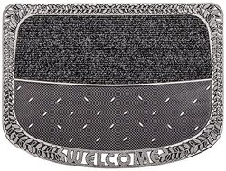 Home2Fashion 257189 PUR TwinClean Deurmat, vuilafstotende entreemat voor binnen en buiten, metallic antraciet oppervlak, afmeting ongeveer 75 x 57 cm