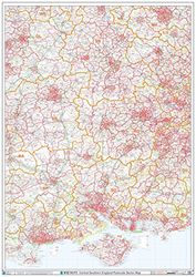 Postcode Sector Map - (S3) - Central Southern England - Wall Map-Plastic Coated 2A (119cm x 168cm)