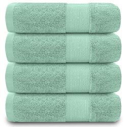 GC GAVENO CAVAILIA 4 Piece Hand Towel - Quick Dry Bathroom Towels Sets - 700 GSM Hotel Towel Set - 100% Egyptian Cotton Towels - Duck Egg