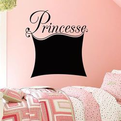 Ambiance Sticker Svart skiffer – självhäftande raderbara väggdekaler – prinsessdesign – H100 x L 90 cm