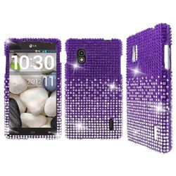 Empire Mpero kollektion diamantbling fodral för LG Optimus G E970 – silver/lila