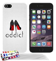 Muzzano UP-610870-129-0005 Extra-Slim"Shoe Addict" Hard Case met 3 Ultra Clear Screen Protector voor Apple iPhone 5 - Wit