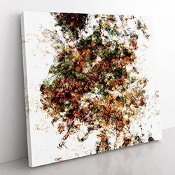 Thousands Of Trees Watercolour Modern Canvas Wall Art Print Ready to Hang, Framed Picture for Living Room Bedroom Home Office Décor, 35x35 cm (14x14 Inch)